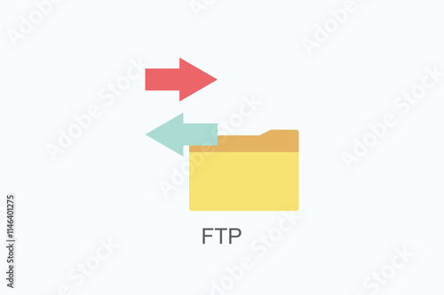 Ftp Vector, Icon Or Logo Sign Symbol Illustration 