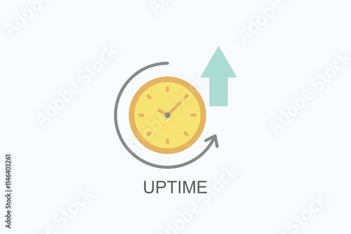 Uptime Vector, Icon Or Logo Sign Symbol Illustration 