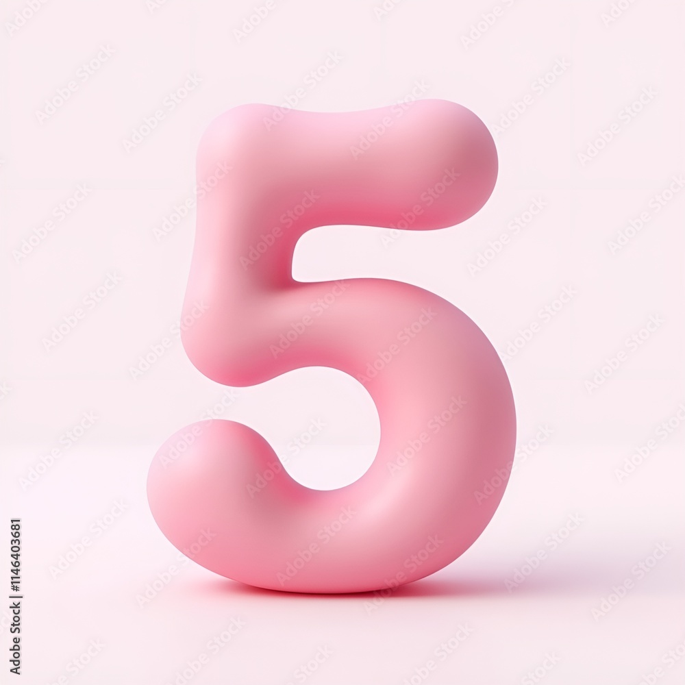 Pink number 5, five Pink number 5, five