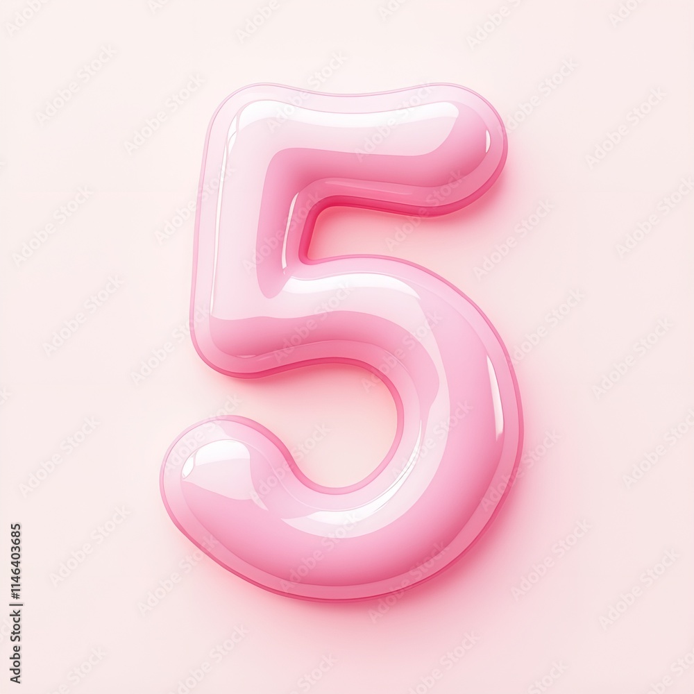 Pink number 5, five Pink number 5, five