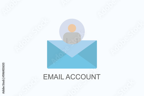 Email Account Vector, Icon Or Logo Sign Symbol Illustration 