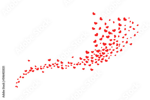 heart scattered isolated background