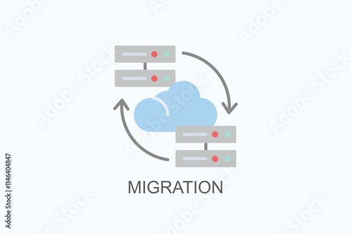 Migration Vector, Icon Or Logo Sign Symbol Illustration 