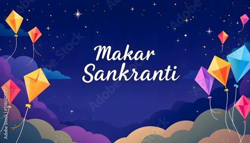 Kite Flying on Makar Sankranti, India
Makar Sankrant festive greeting card photo. Kite flying is a ritual on Makar sankranti festival in India.  
bonfire lit for the auspicious festival of lohri or Ho photo