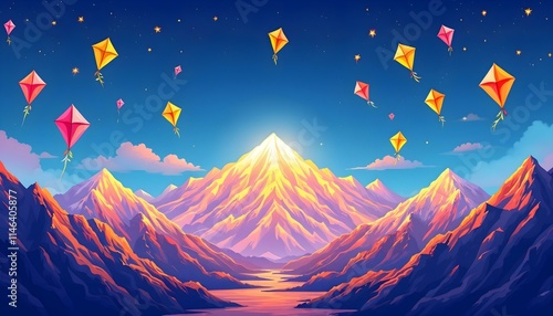 Kite Flying on Makar Sankranti, India
Makar Sankrant festive greeting card photo. Kite flying is a ritual on Makar sankranti festival in India.  
bonfire lit for the auspicious festival of lohri or Ho photo