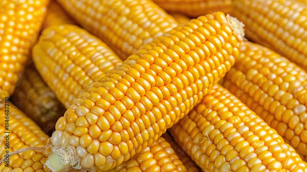 Golden Corn Harvest Abundance Fresh Yellow Kernels Golden Corn Harvest Abundance Fresh Yellow Kernels