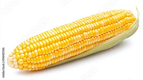 Wallpaper Mural Fresh Yellow Corn on the Cob Isolated on White Background Torontodigital.ca