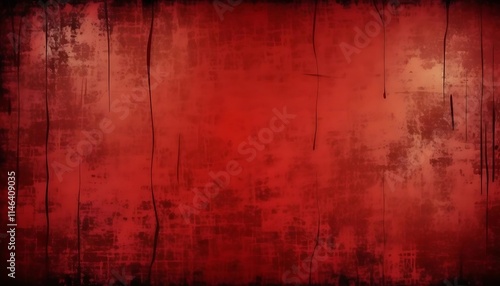 Abstract minimalist grunge red vintage background in dark red,