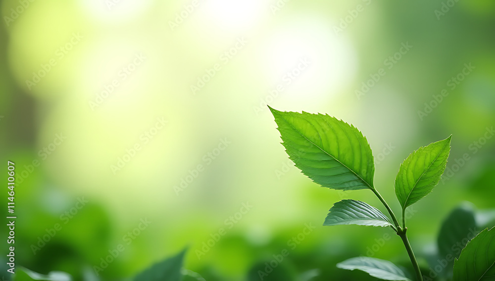 A serene green leaf is nestled within a tranquil forest setting against a soft white background of natural beauty and calmness._00003_ A serene green leaf is nestled within a tranquil forest setting against a soft white background of natural beauty and calmness._00003_