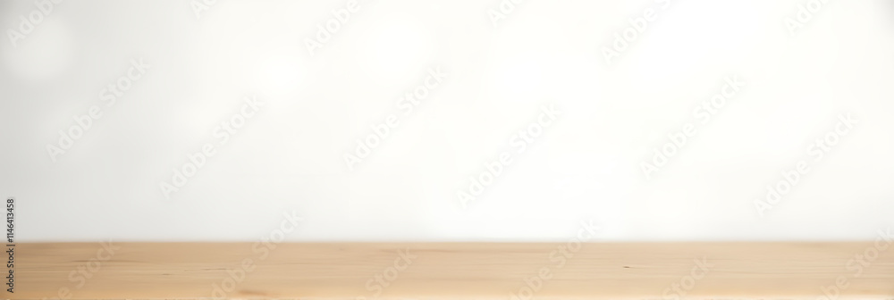 A minimalist wooden table sits atop a white bokeh background, ideal for creating visually appealing product displays and layouts._00001_ A minimalist wooden table sits atop a white bokeh background, ideal for creating visually appealing product displays and layouts._00001_