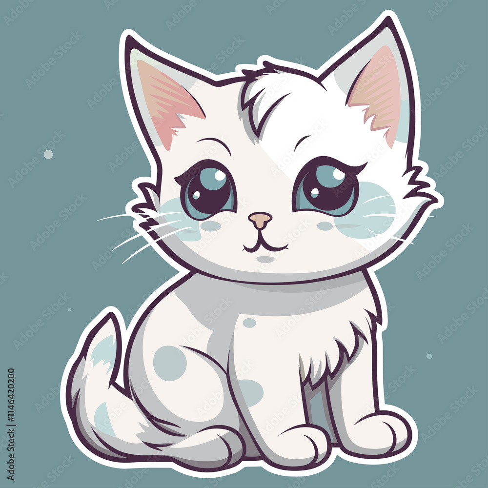 Elegant Silhouette Of A kitty Vector Illustration Elegant Silhouette Of A kitty Vector Illustration