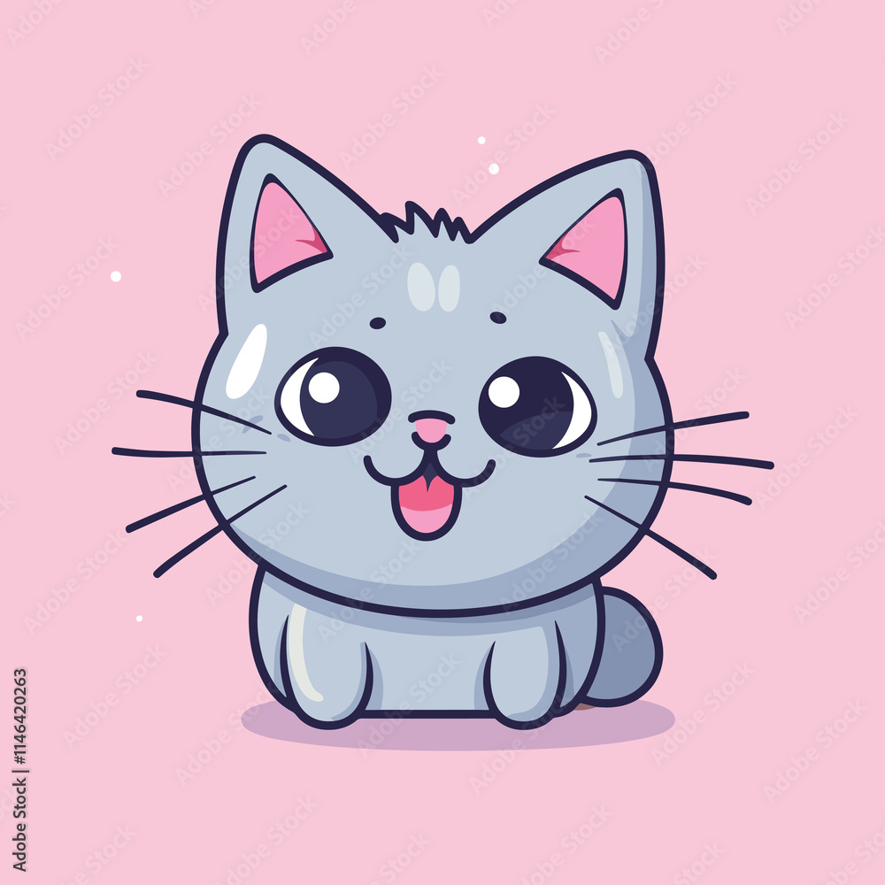 Elegant Silhouette Of A kitty Vector Illustration Elegant Silhouette Of A kitty Vector Illustration
