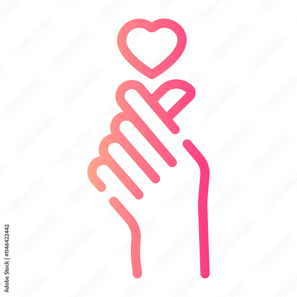 Obraz premium hand gradient icon