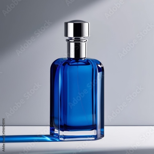 blue perfume bottle
