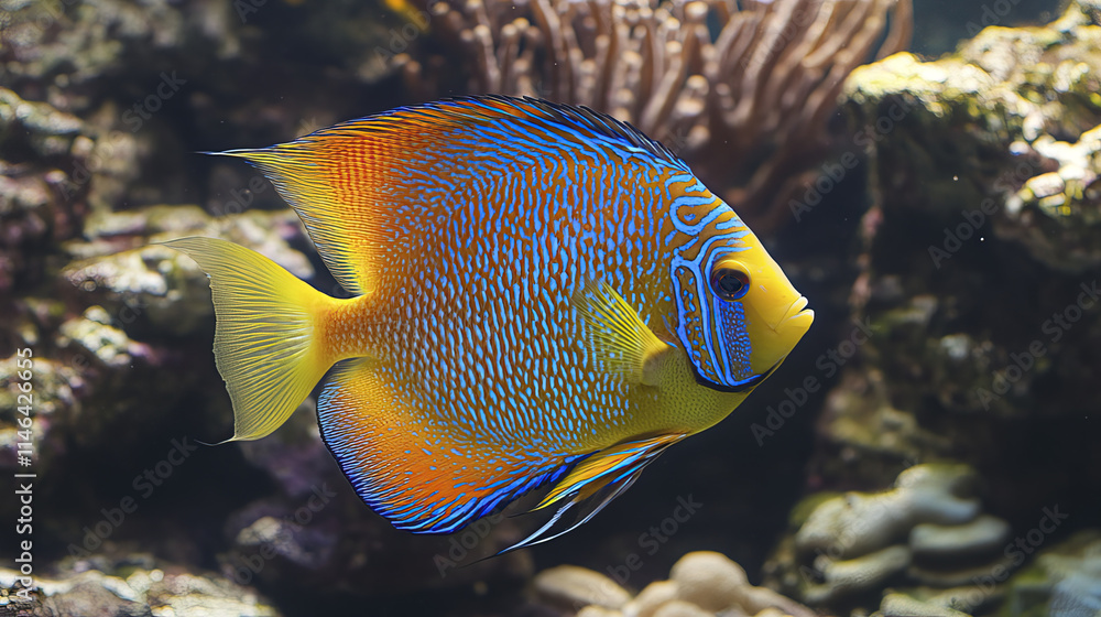 captivating image of colorful tropical fish swimming gracefully in water captivating image of colorful tropical fish swimming gracefully in water