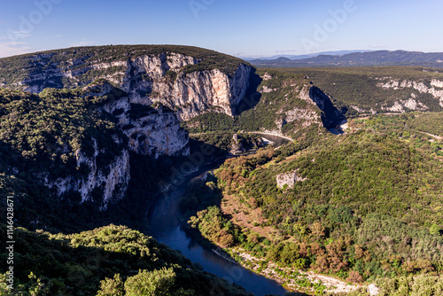 Great canyon of the Ardeche, Cevennes, France photo