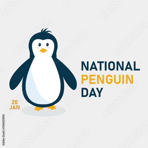vector graphic of National Penguin Day good for national National Penguin Day celebration. flat design. flyer design.flat illustration.