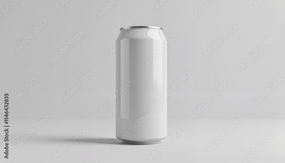 Minimalist white can mockup for branding Minimalist white can mockup for branding