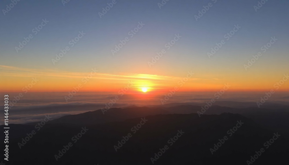 Fototapeta premium sunset over the mountains