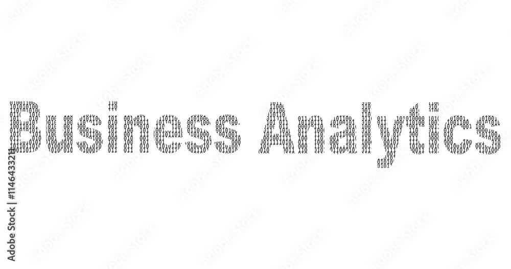 Business Analytics Text in Binary Code Clip Business Analytics Text in Binary Code Clip
