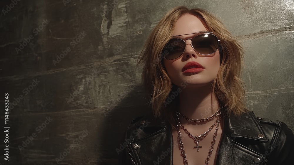 Stylish Individual in Sunglasses and Trendy Outfit: Fashion, Lifestyle Branding, Personal Style, and Marketing Concepts Stylish Individual in Sunglasses and Trendy Outfit: Fashion, Lifestyle Branding, Personal Style, and Marketing Concepts