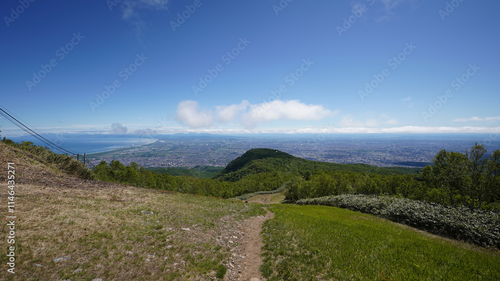 北海道札幌市手稲区にある手稲山からの風景 北海道札幌市手稲区にある手稲山からの風景