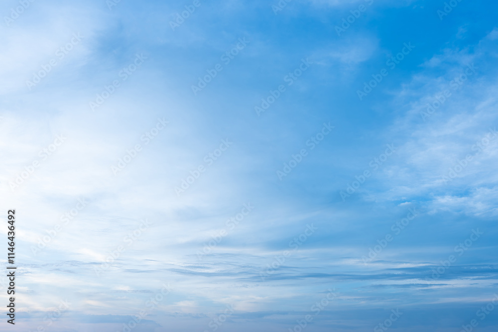 Serene Blue Sky Background Cloudscape Panorama Serene Blue Sky Background Cloudscape Panorama