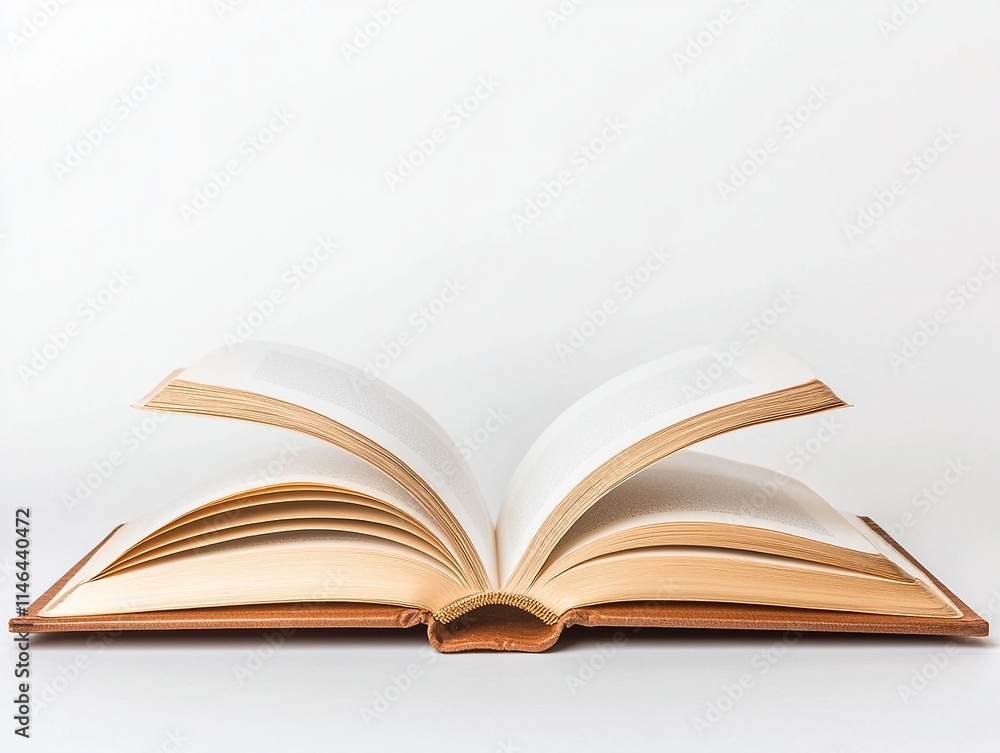 Healthy minds like open books, warm brown wood, vibrant white backdrop. Healthy minds like open books, warm brown wood, vibrant white backdrop.