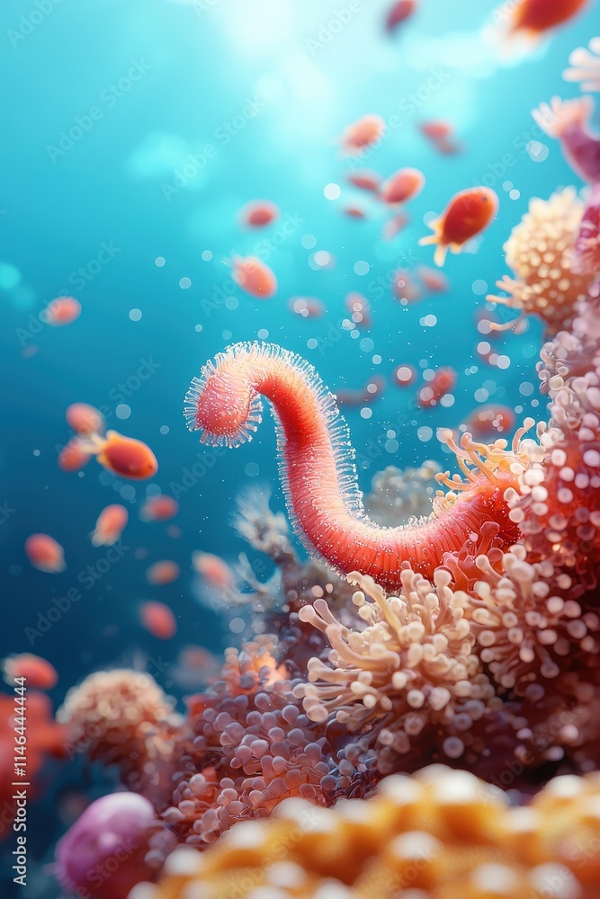 Coral reef with rare marine life such as pipefish and garden eels. Coral reef with rare marine life such as pipefish and garden eels.