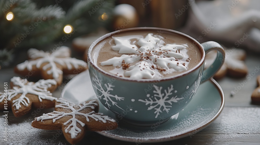 Hot chocolate with gingerbreads Hot chocolate with gingerbreads
