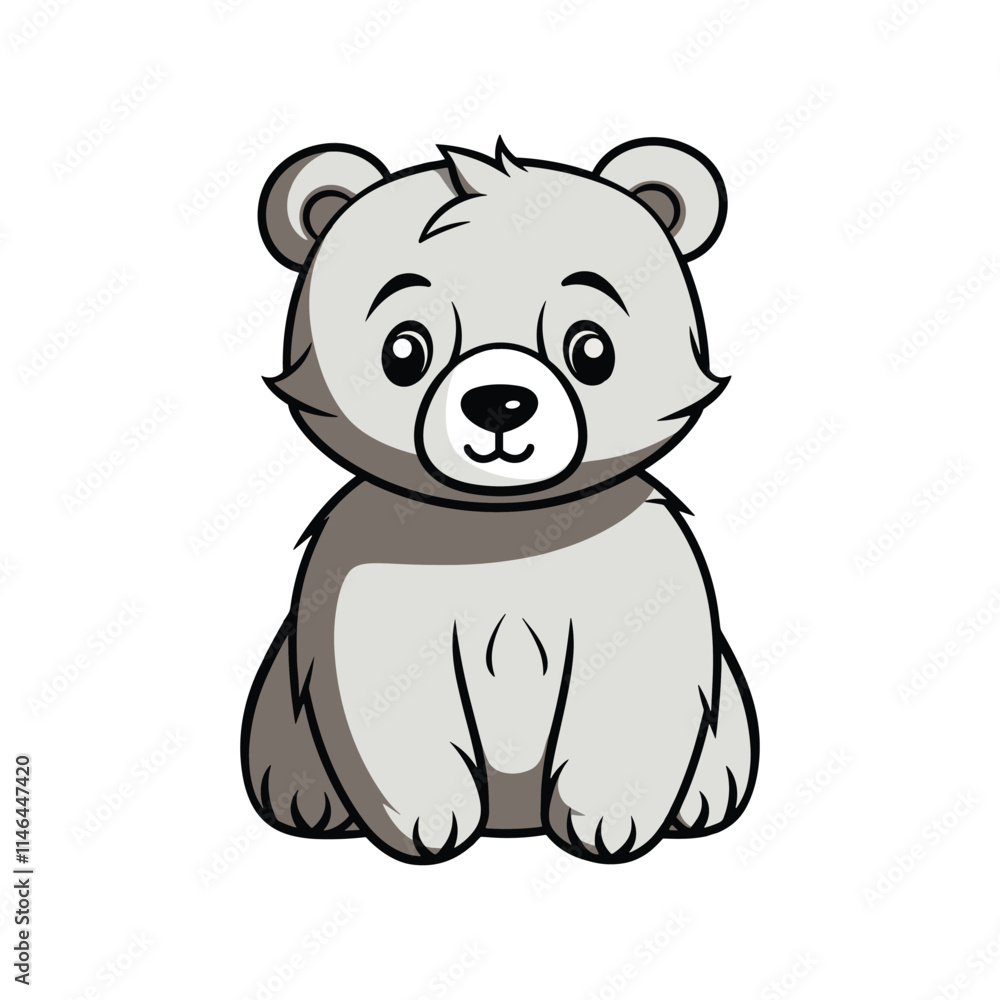 Elegant Silhouette Of A Bear Vector Illustration Elegant Silhouette Of A Bear Vector Illustration