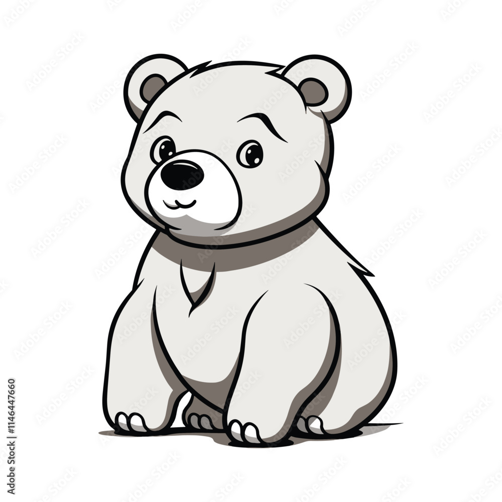 Elegant Silhouette Of A Bear Vector Illustration Elegant Silhouette Of A Bear Vector Illustration