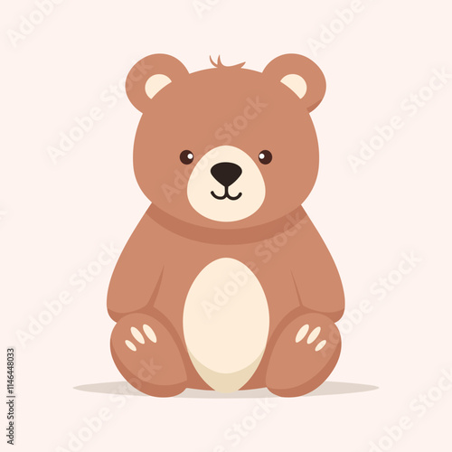 Elegant Silhouette Of A Bear Vector Illustration