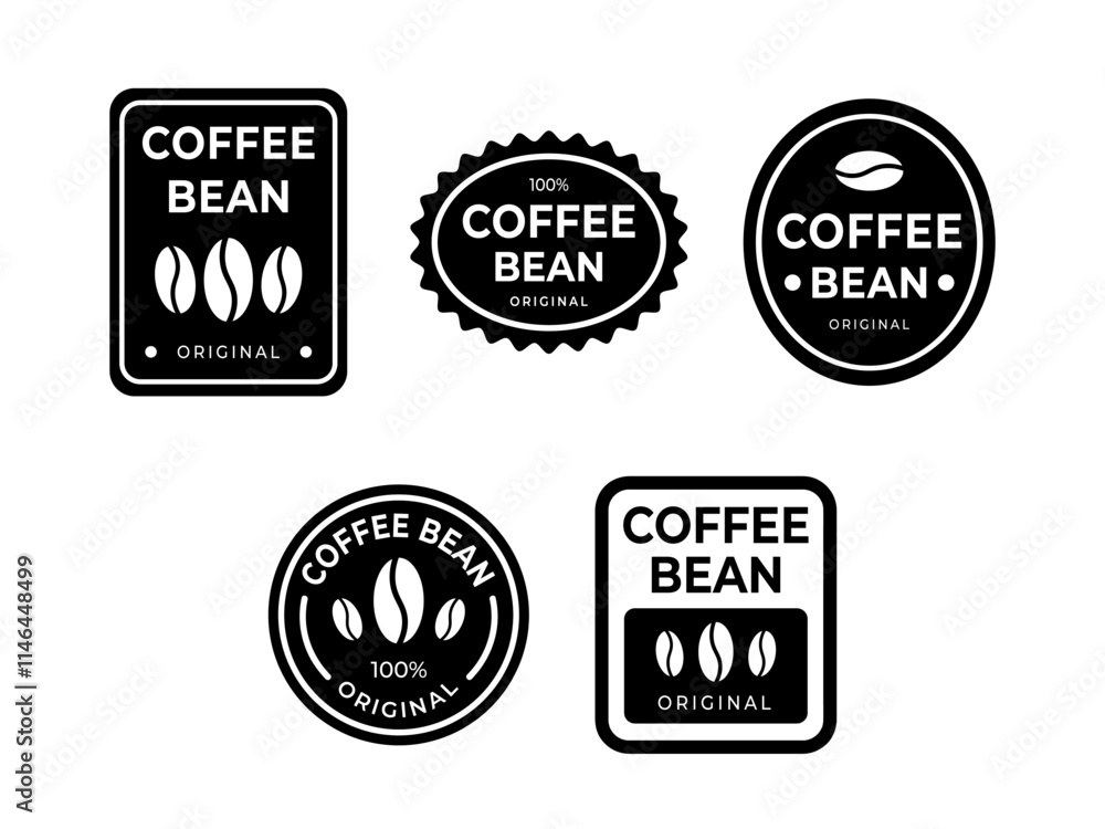 Coffee shop logo. Retro badge coffee beans vector design logo stamp line icon in vintage hipster modern style. Coffee shop logo. Retro badge coffee beans vector design logo stamp line icon in vintage hipster modern style.