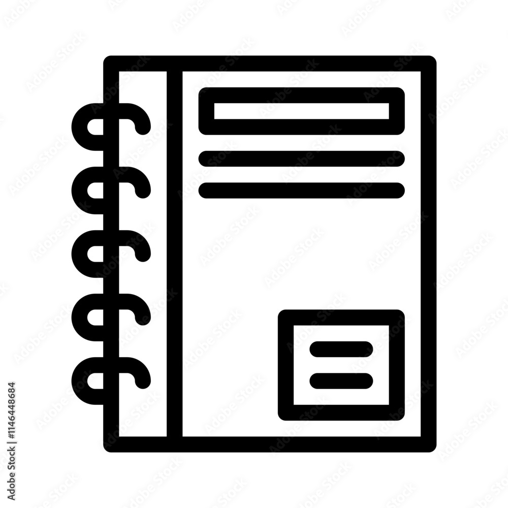 Notebook line icon