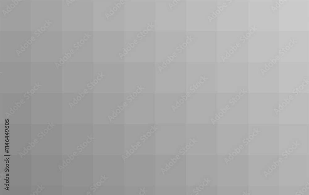 Fototapeta premium Gradient gray background. Geometric texture of light-dark gray squares. The substrate for branding, calendar, post, wallpaper, poster, banner, cover. Vector illustration