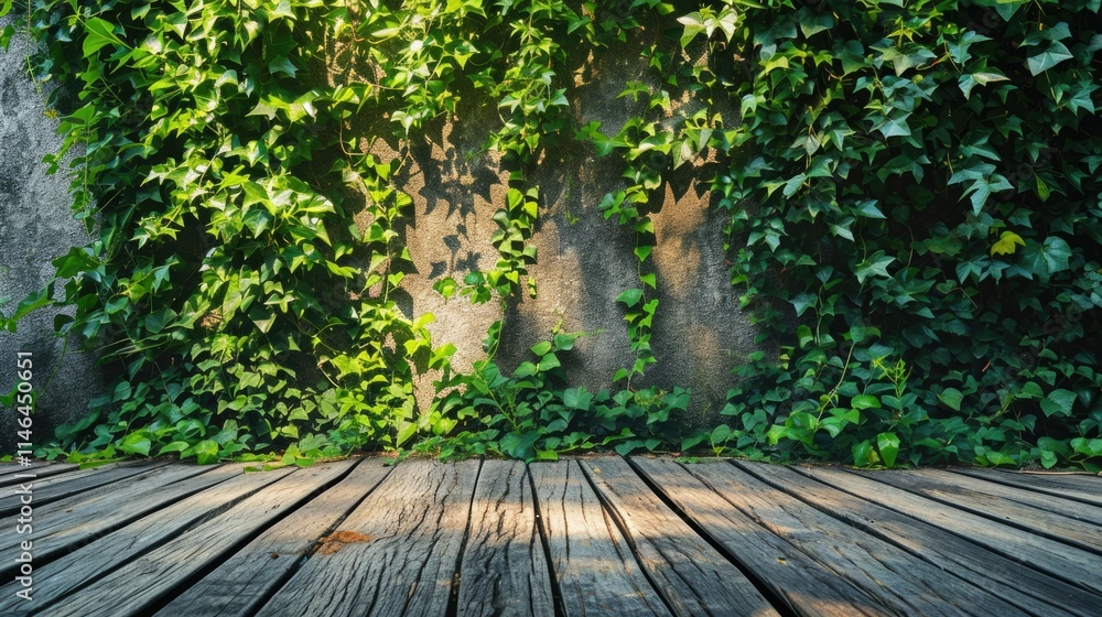 Green Living: Nature's Wall Art with Wooden Floor