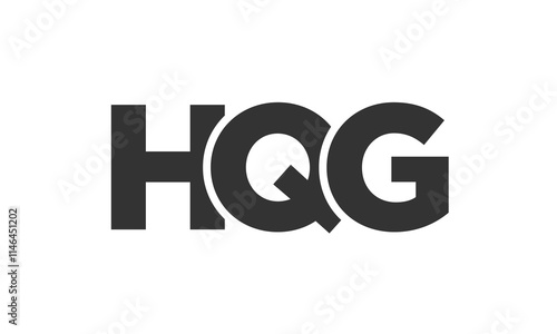 HQG logo design template with strong and modern bold text. Initial based vector logotype featuring simple and minimal typography. Trendy company identity. photo