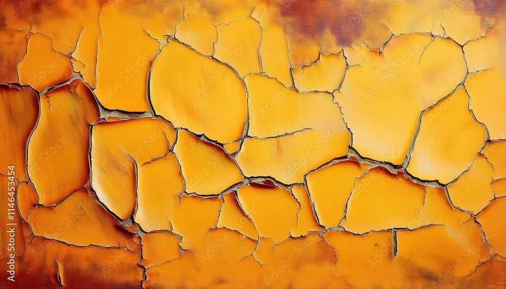 Cracked and Sun Dried Earth Texture with Vibrant Orange and Yellow Hues Representing Drought and Desertification. Perfect for Environmental Awareness, Climate Change Discussions and Nature Art Project Cracked and Sun Dried Earth Texture with Vibrant Orange and Yellow Hues Representing Drought and Desertification. Perfect for Environmental Awareness, Climate Change Discussions and Nature Art Project