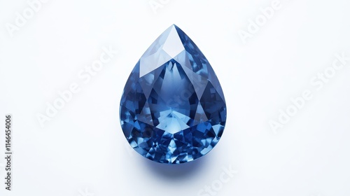 Mesmerizing pear-shaped sapphire showcases deep blue hues and stunning brilliance photo