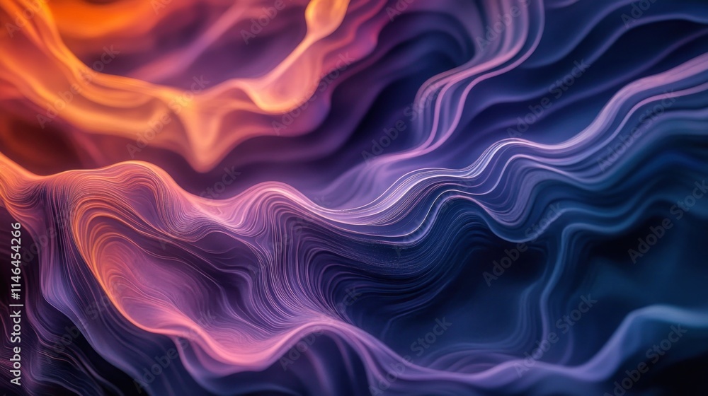 Obraz premium Abstract waves of vibrant colors flowing in a mesmerizing pattern.