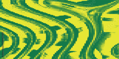 Dots halftone yellow green color pattern gradient texture background.