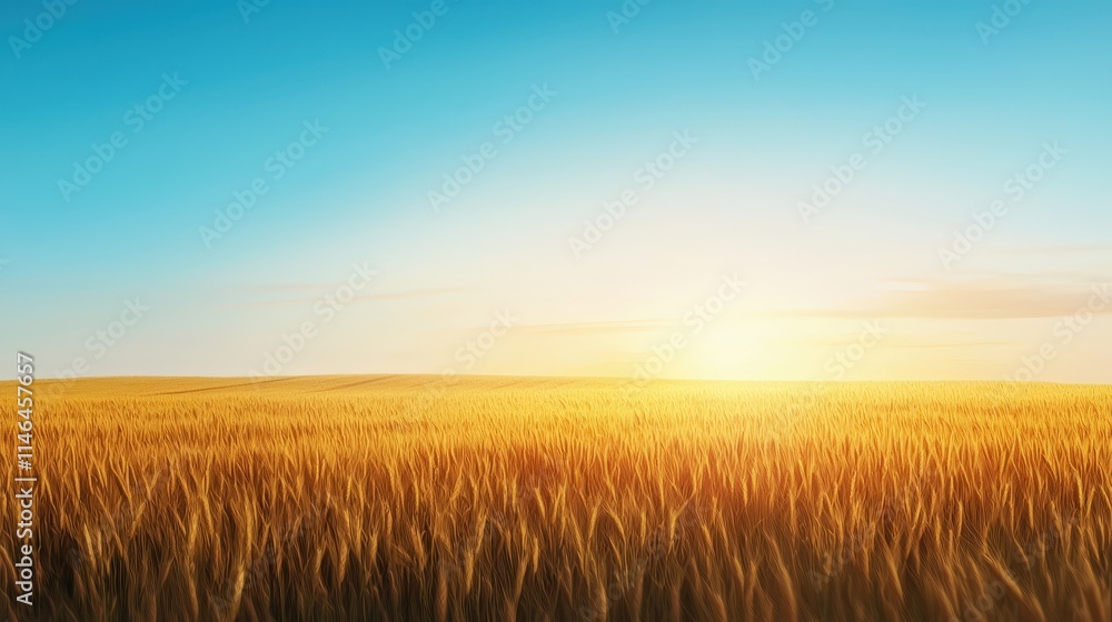 Obraz premium Sunflower fields stretching endlessly toward a glowing summer sunset