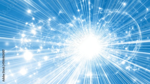 Abstract Blue Light Burst Network Connection