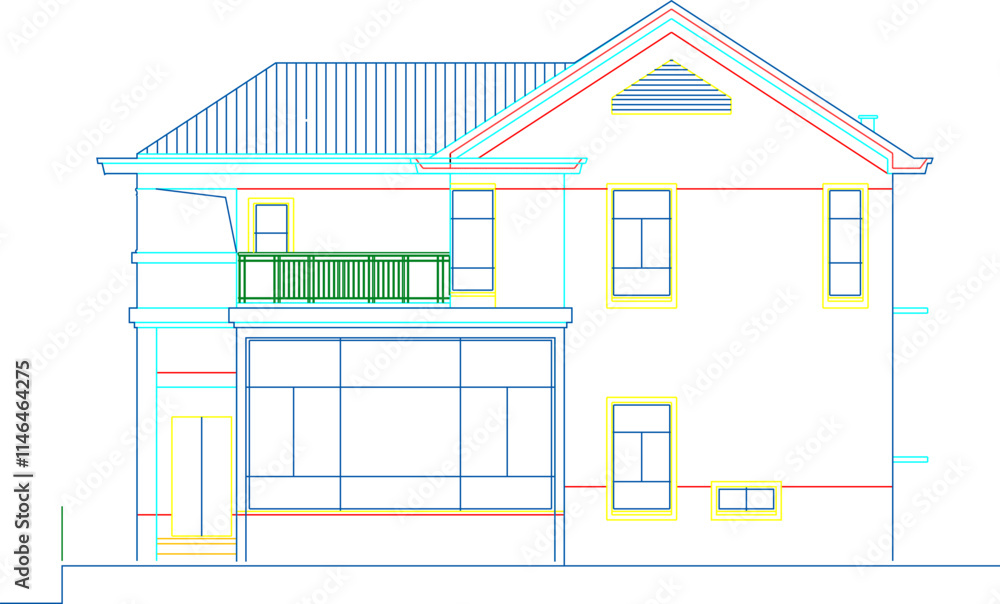 vector sketch, silhouette illustration, design, architectural engineering drawing, modern house building.eps vector sketch, silhouette illustration, design, architectural engineering drawing, modern house building.eps