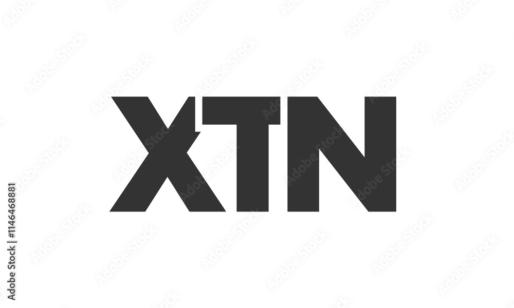 Fototapeta premium XTN logo design template with strong and modern bold text. Initial based vector logotype featuring simple and minimal typography. Trendy company identity.