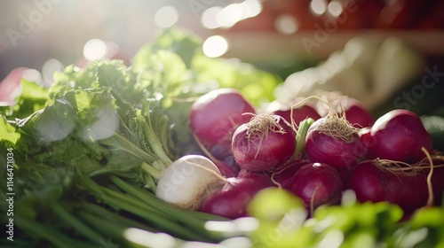 Shot of veggies with blurry background.