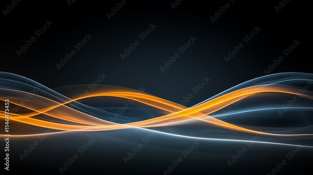 Abstract Orange and Blue Wave Design Background Abstract Orange and Blue Wave Design Background