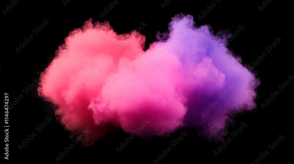 Fototapeta premium Abstract Pink and Purple Exploding Powder Cloud