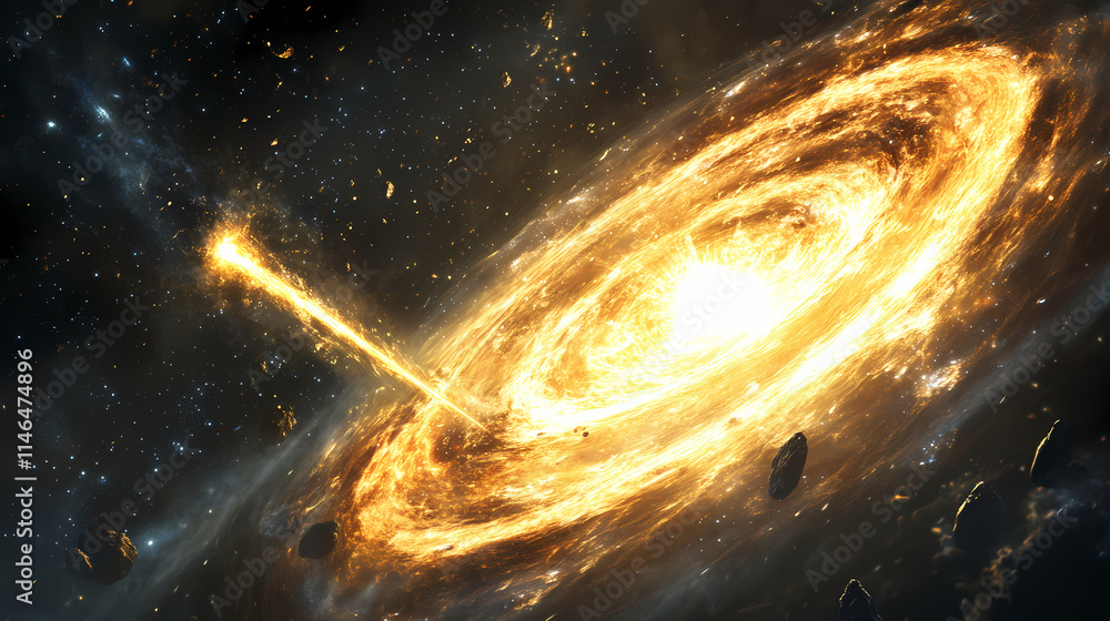 Seyfert galaxies dwarf galaxies interacting with elliptical galaxies barred spiral galaxies and irregular galaxies creating cosmic rays and antimatter. Ecliptical. Illustration Seyfert galaxies dwarf galaxies interacting with elliptical galaxies barred spiral galaxies and irregular galaxies creating cosmic rays and antimatter. Ecliptical. Illustration